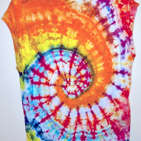 Custom Ice Dye Tie Dye Tank Top Size L - Picture 6 of 8